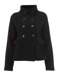 Havren's Black wool peplum jacket 